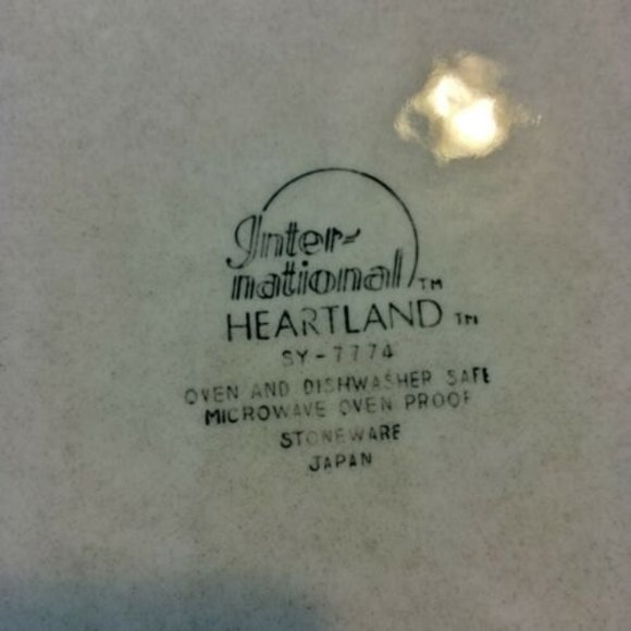 VINTAGE RARE INTERNATIONAL HEARTLAND STONEWARE SY7774 DINNER SERVING PLATTER 12" - Picture 5 of 8